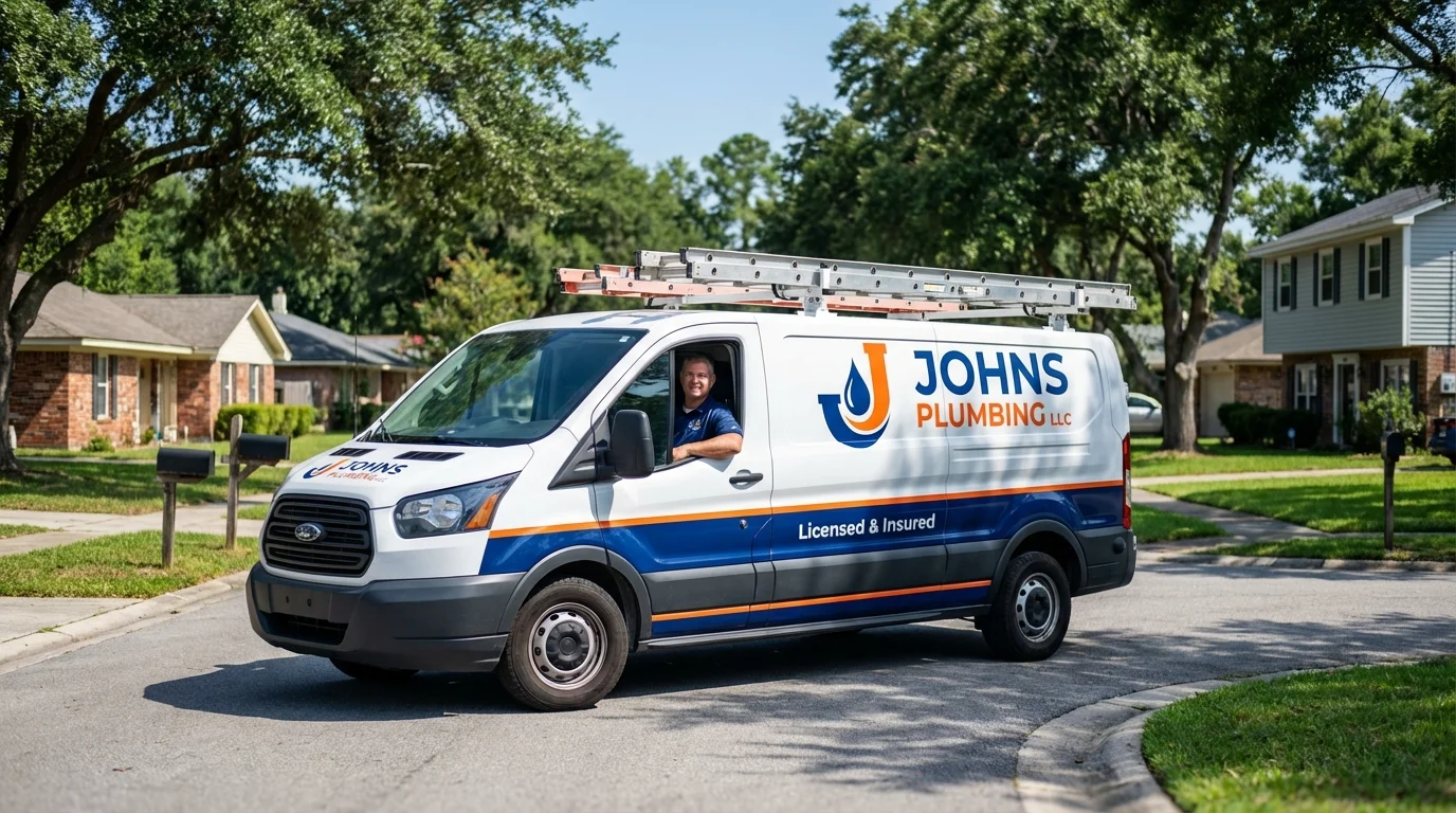 Johns Plumbing LLC service van in Sahuarita, AZ