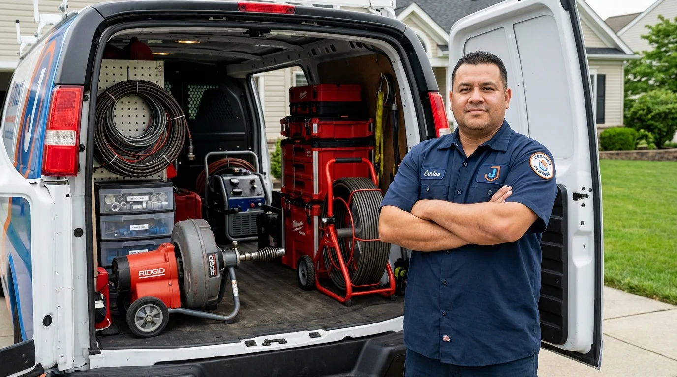 Professional drain cleaning equipment and Johns Plumbing LLC plumber in Sahuarita