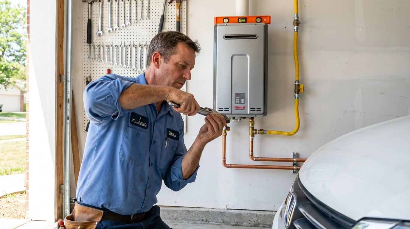 Tankless water heater installation by a Johns Plumbing LLC plumber in Sahuarita